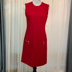 SHARGANO Scarlett’s sleeveless w exposed zippered patch pockets and back dress